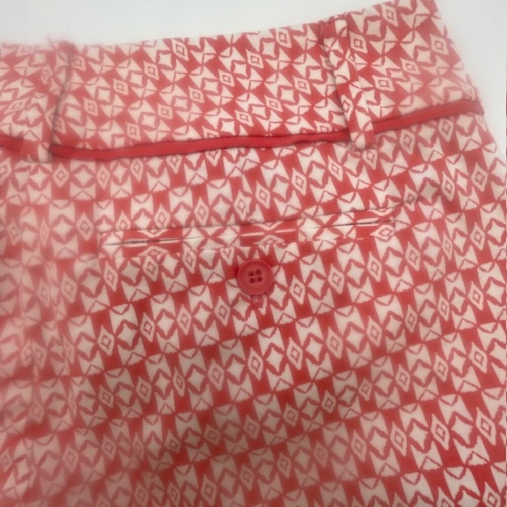7TH Avenue Design Studio NY & Co. Salmon & White Women's Cuffed Shorts - Size 2 - Picture 6 of 14